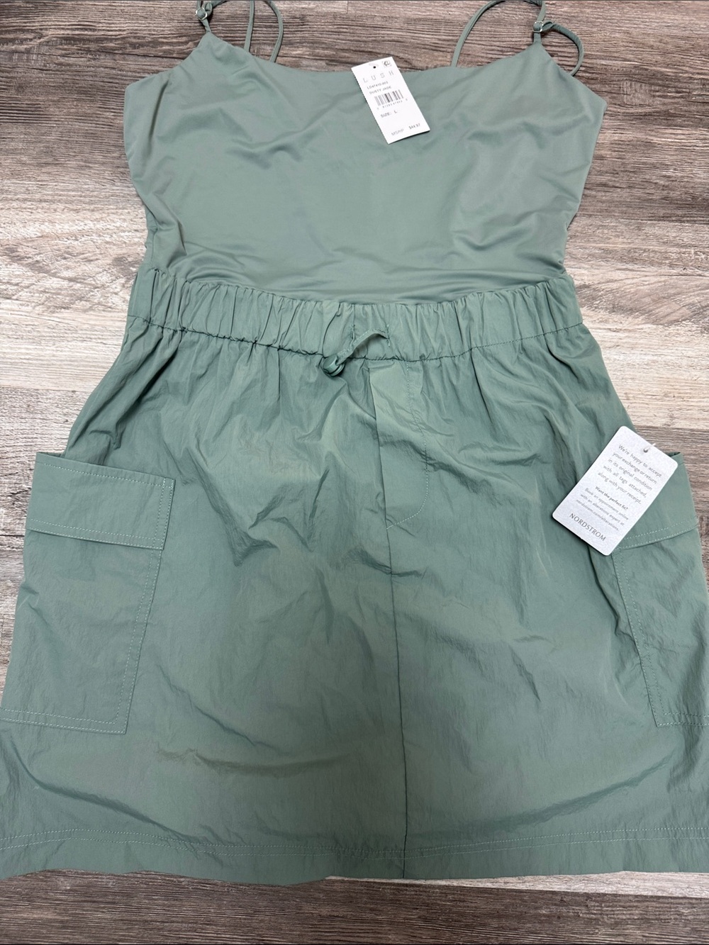 Lush Dusty Jade Spaghetti Strap Sundress